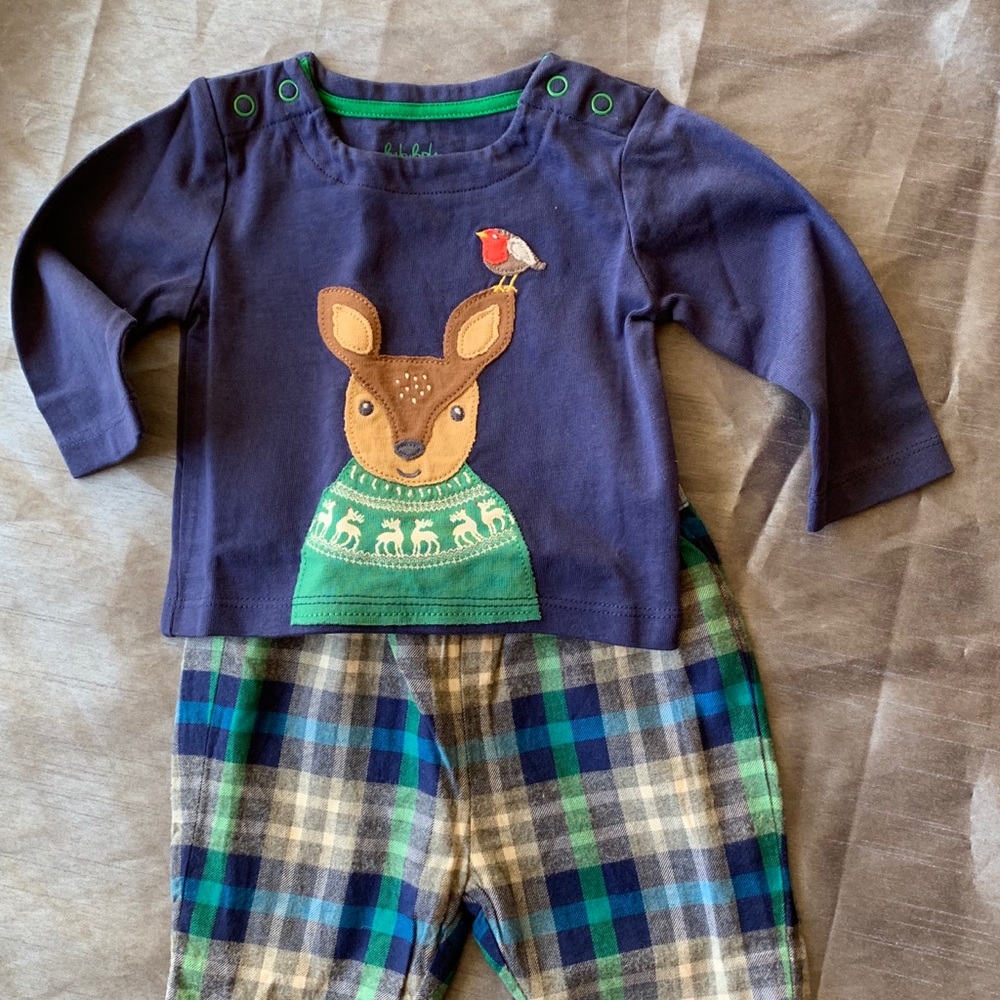 Mini Boden Winter Deer Outfit